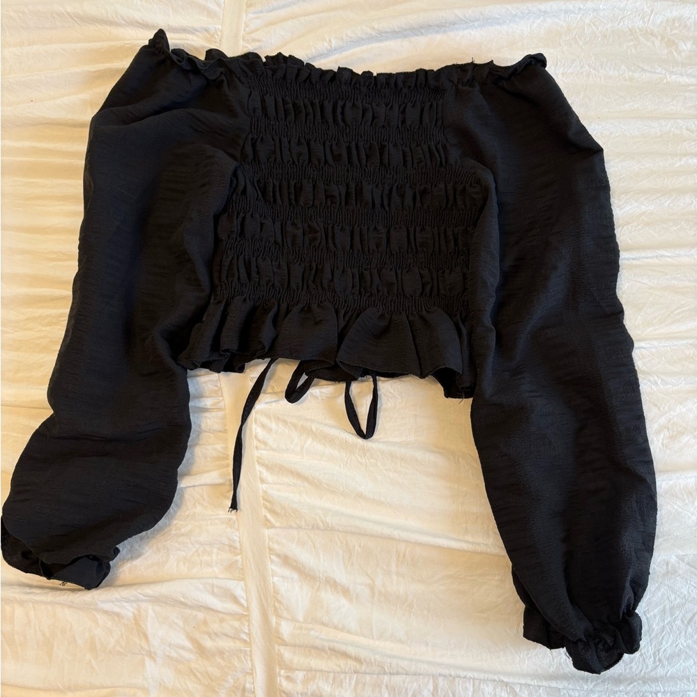 Elegant Black Off-Shoulder Top